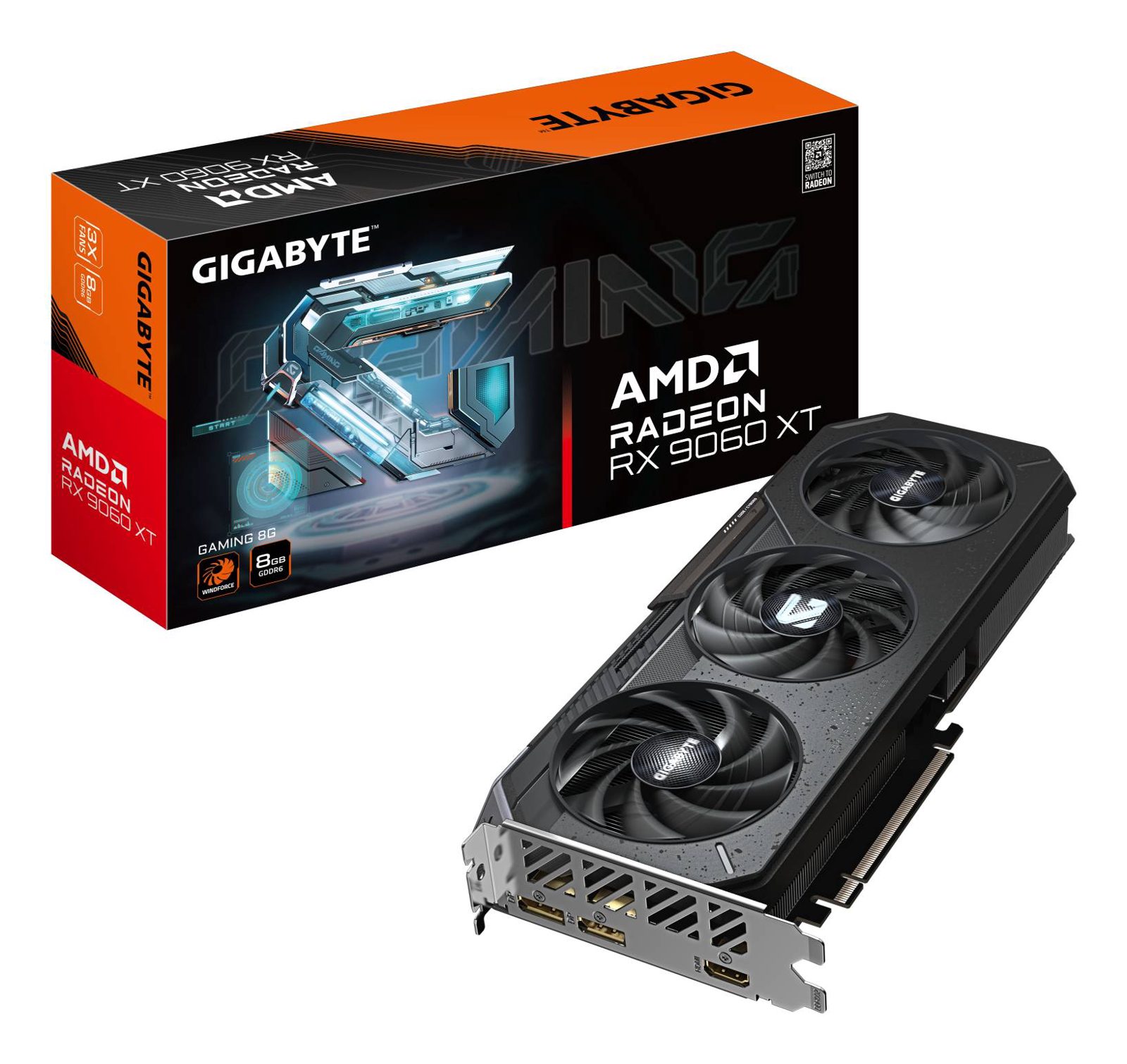 Gigabyte Radeon RX 9060 XT Gaming 8 GB GDDR6, HDMI/2xDP, bild 3