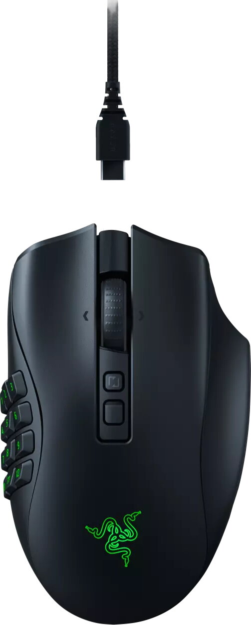 Razer Naga V2 Pro trådlös gamingmus, svart, bild 5