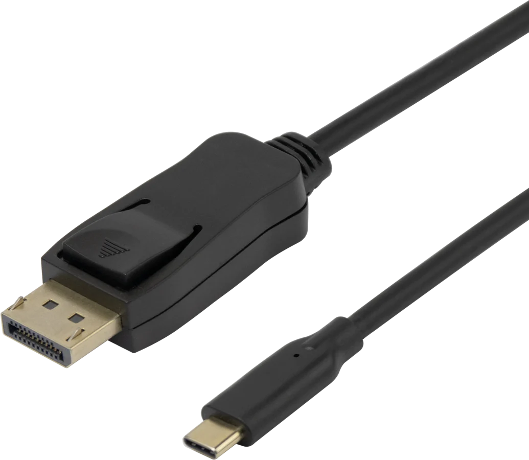 DELTACO USB-C till Displayport 8k, dubbelriktad 1m, bild 2