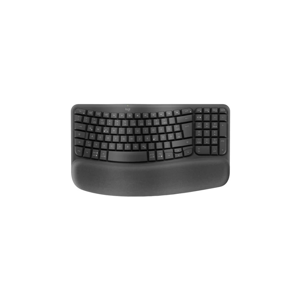 Logitech Wave Keys Ergo trådlöst tangentbord, svart