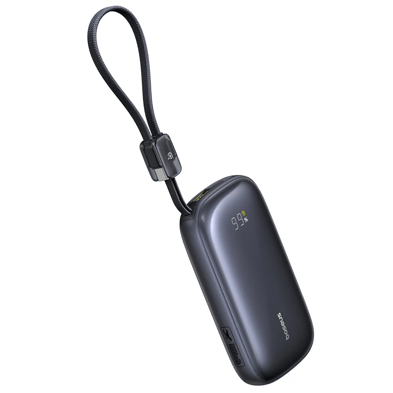 Baseus EnerFill FC21 QPow3 10000mAh 22.5W Power Bank med digital display och avtagbar kabel - Svart, bild 3
