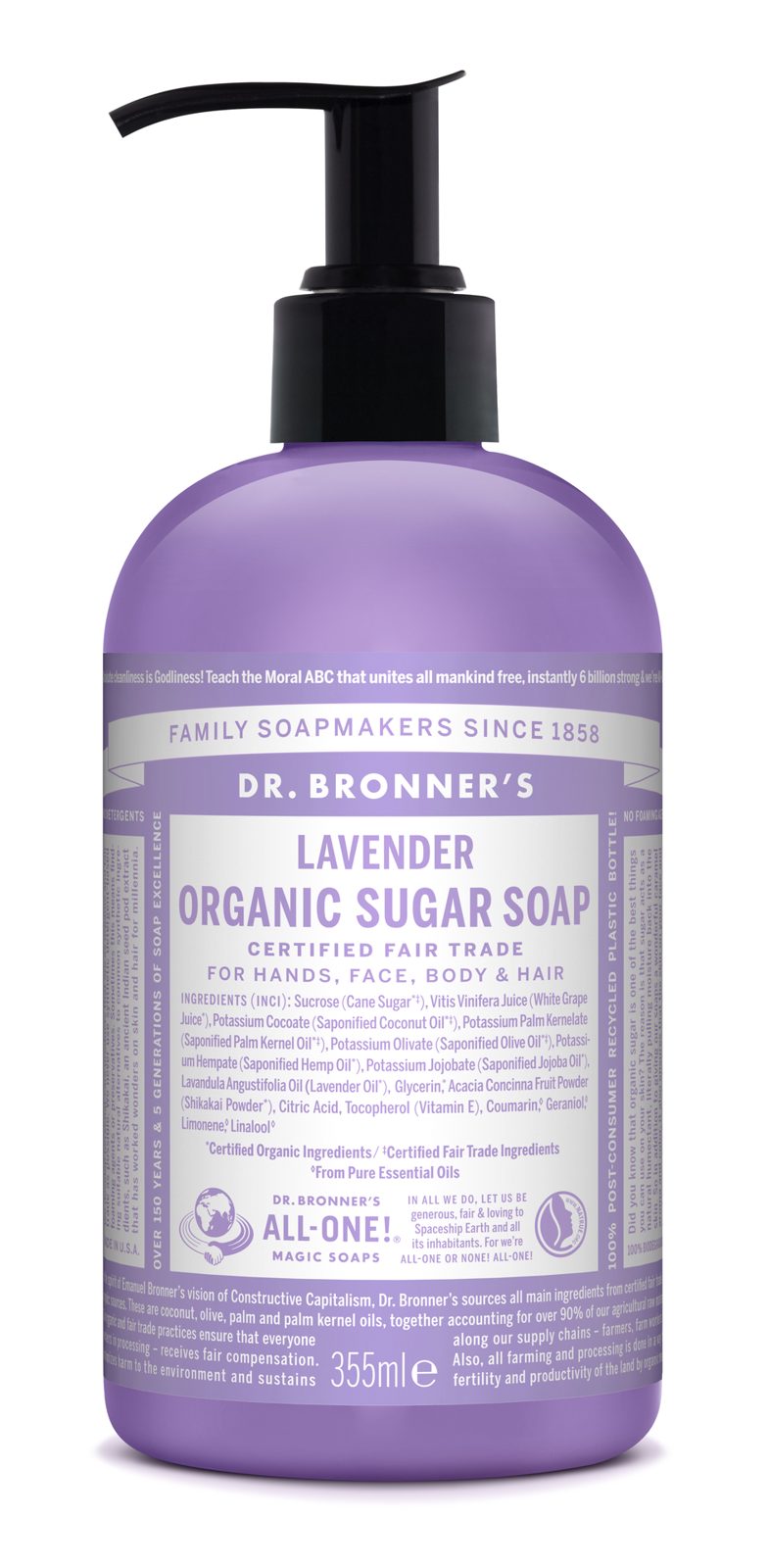 Dr. Bronner's Lavender Organic Sugar Soap 355 ml 355 ml