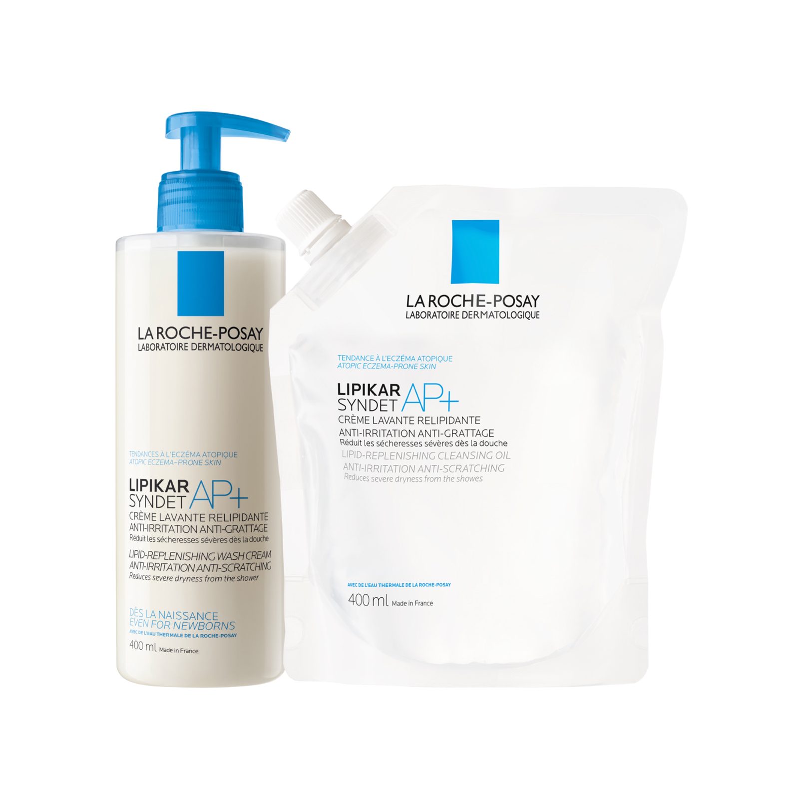 La Roche-Posay Lipikar Syndet AP+ Cream Wash 400 ml, Refill, bild 2
