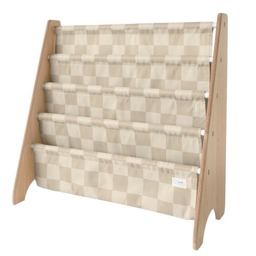 3 Sprouts - Bokhylla, Checkerboard - Beige - 61cm x 62cm x 25cm