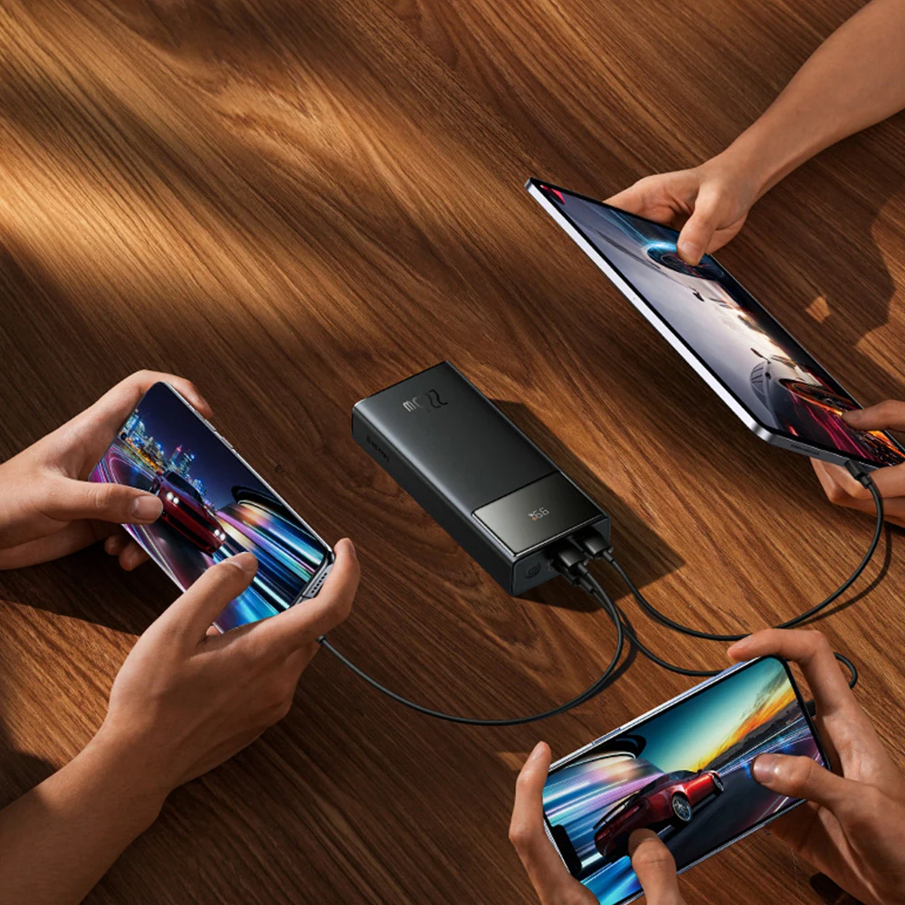 Baseus EnerFill Powerbank 30000mAh 22,5W med USB, USB-C - Svart, bild 2