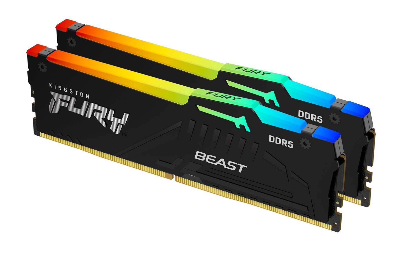 Kingston 32GB (2x16GB) DDR5 6000MHz CL30 FURY Beast RGB Svart AMD EXPO/XMP 3.0, bild 4