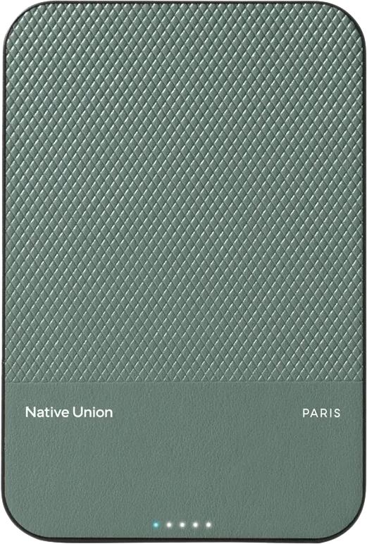 Native Union Classic 5000mAh Magnetic powerbank Green
