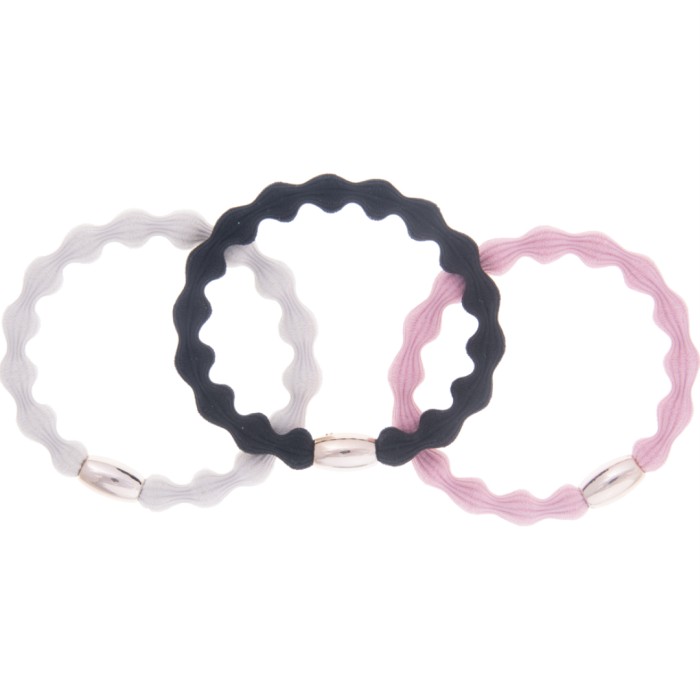 Dazzling H2 Hair Tie 3-pack (Black, Beige, Pink)