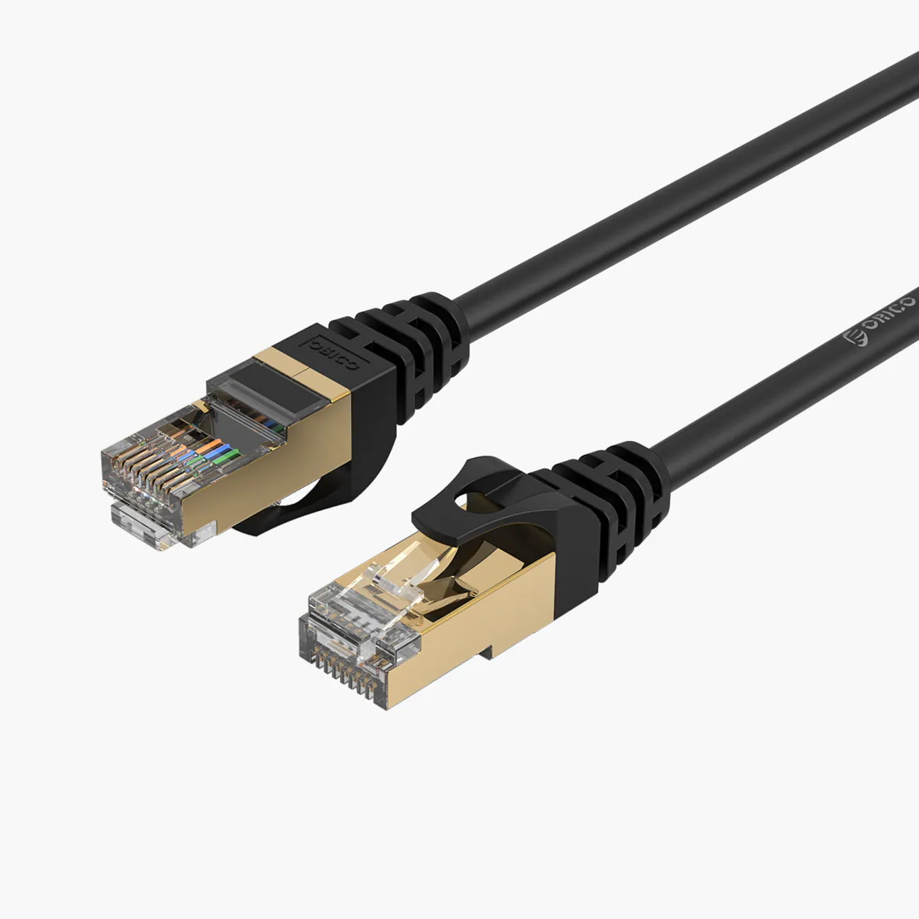 Orico PUG-C7 CAT7 10 Gbps RJ45 Ethernet-nätverkskabel för internet och LAN, rund, 3 m – svart, bild 2