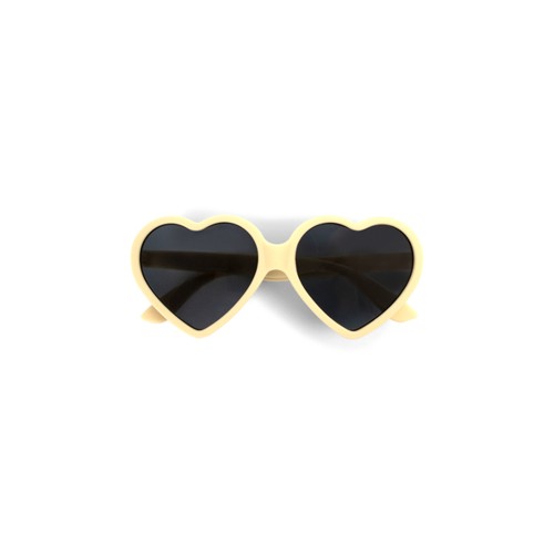 Filibabba - Kids Sunglasses – Heart – Recycled Plastic - Sunlight - Yellow - 1-3 Years