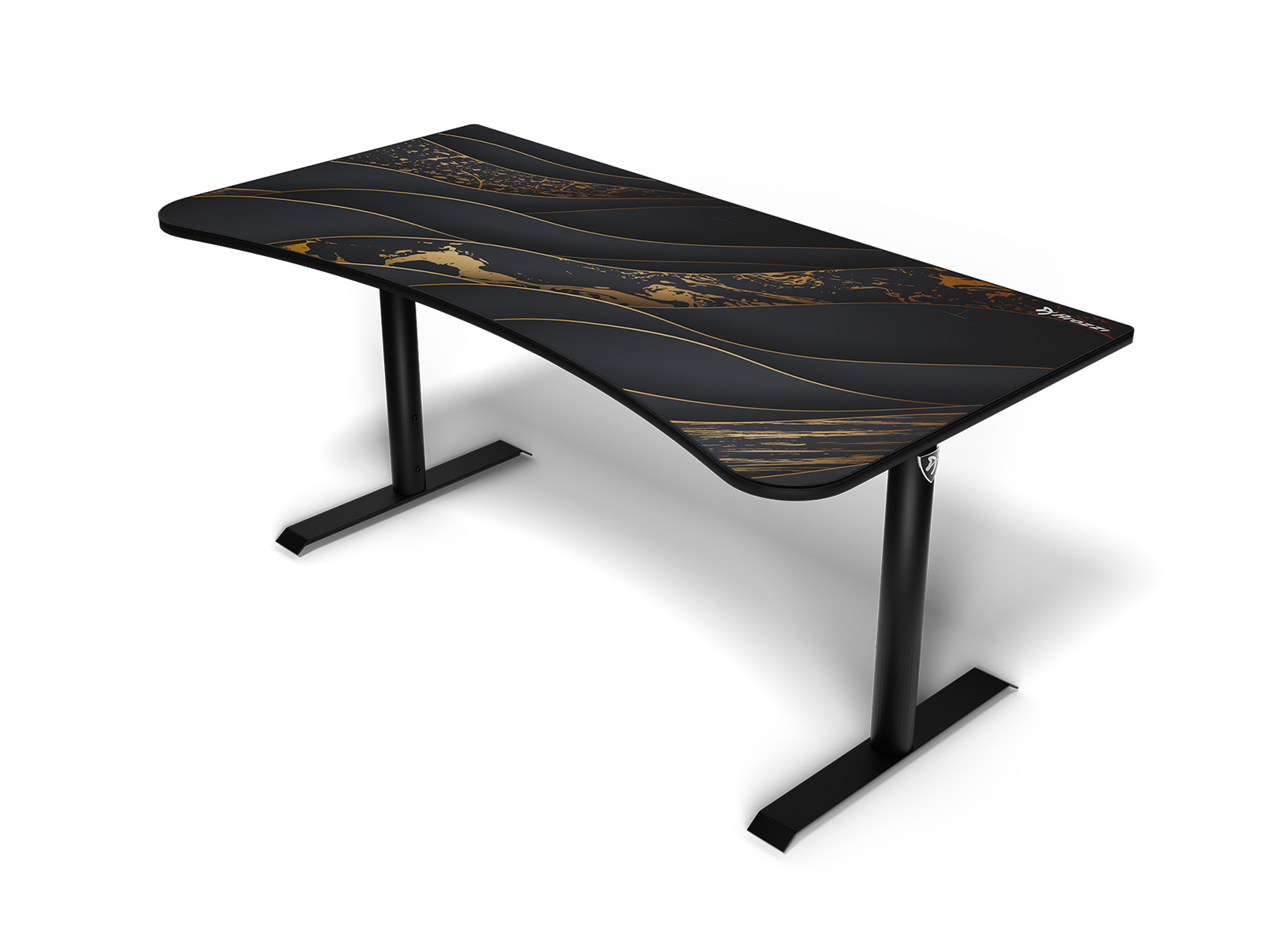 Arozzi Arena Gaming Skrivbord - Large - Svart Guld, bild 3
