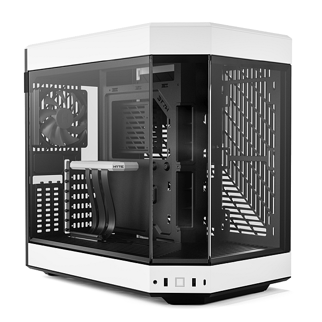 Hyte Y60 Midi Tower, ATX, Tempered Glass - Svart/Vit, bild 3