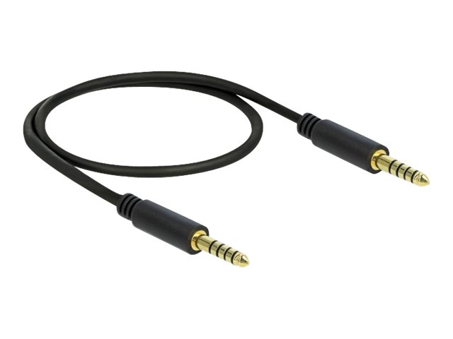 Delock - Ljudförlängningskabel - balanserad stereo 4,4 mm hane till balanserad stereo 4,4 mm hane - 0.5 m - svart