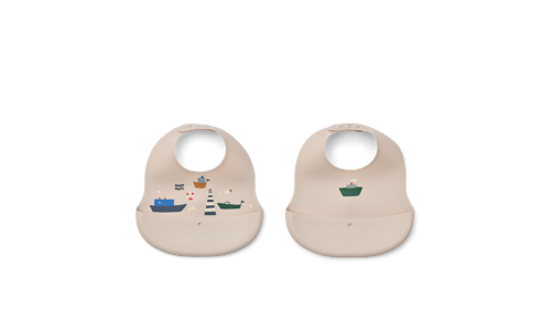 Liewood - Ember Printed Bib - Sailing / Sandy - One size, bild 3