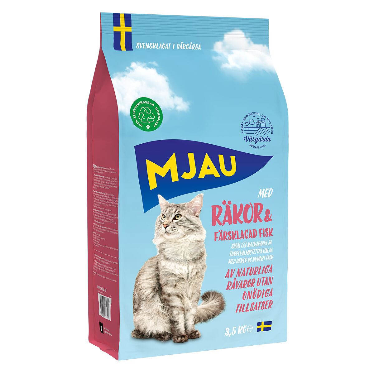 Mjau Torrfoder För Katt Med Räkor 3,5kg, bild 2