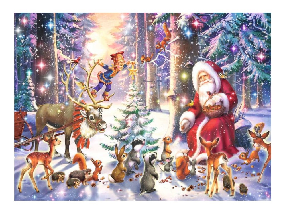 Ravensburger pussel Christmas in the Forest 100 bitar XXL, bild 4