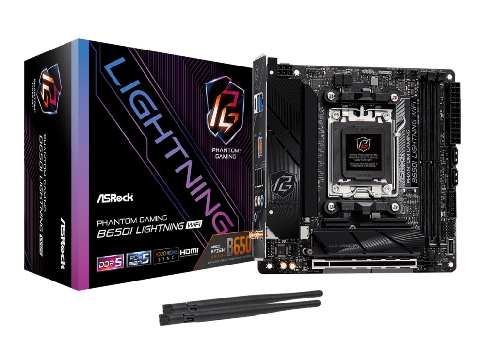 ASRock B650I Lightning WiFi moderkort AM5 mini-ITX DDR5