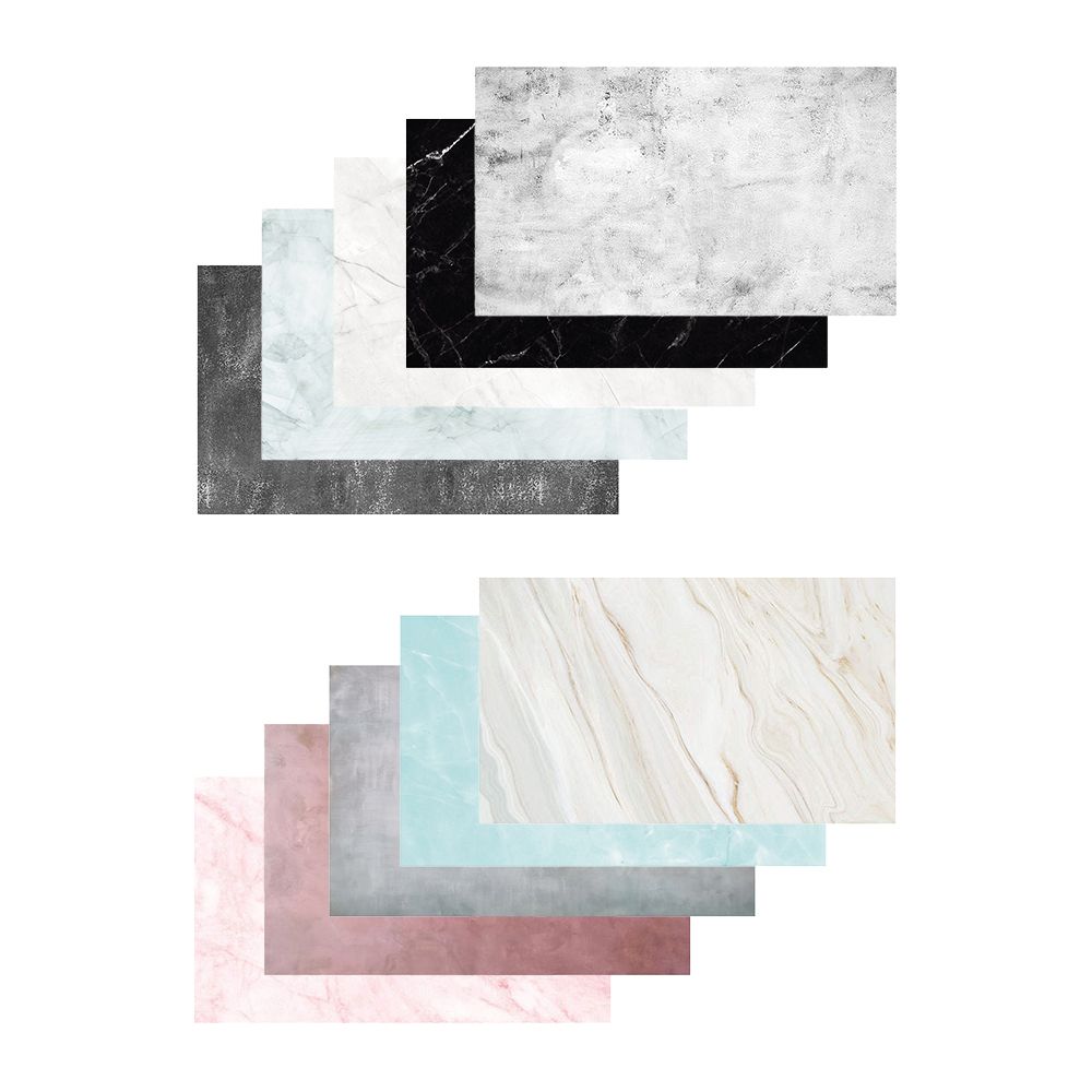 Caruba Backdrops 10 Pack (5x2 Flat Lays), Marble