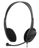 Deltaco HL-43 Headset, 3,5mm, volymkontroll på kabeln