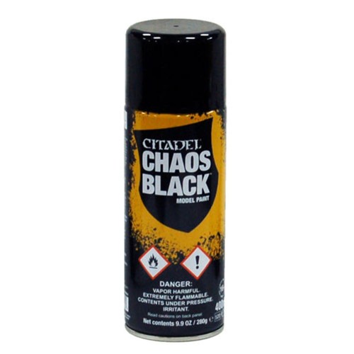 Warhammer Citadel Chaos Black Primer Spray Paint