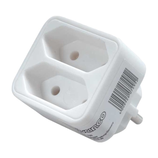 Vivanco Eurosplitter 2-vägs, vit 7295