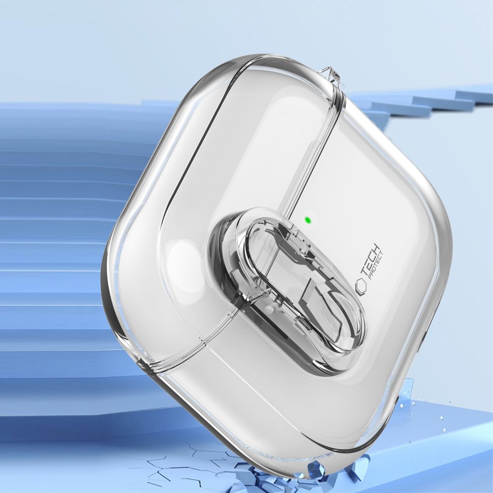 Tech-Protect Slim Hook Fodral med karbinhake till AirPods 4/5 - Transparent, bild 3