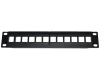 10" Patchpanel LinkIT, 12 portar, Keystone, 1U, metall - Svart