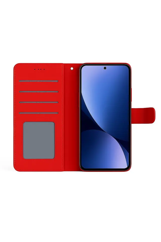 Snapcase Samsung A36 leather wallet 4 card (Red)