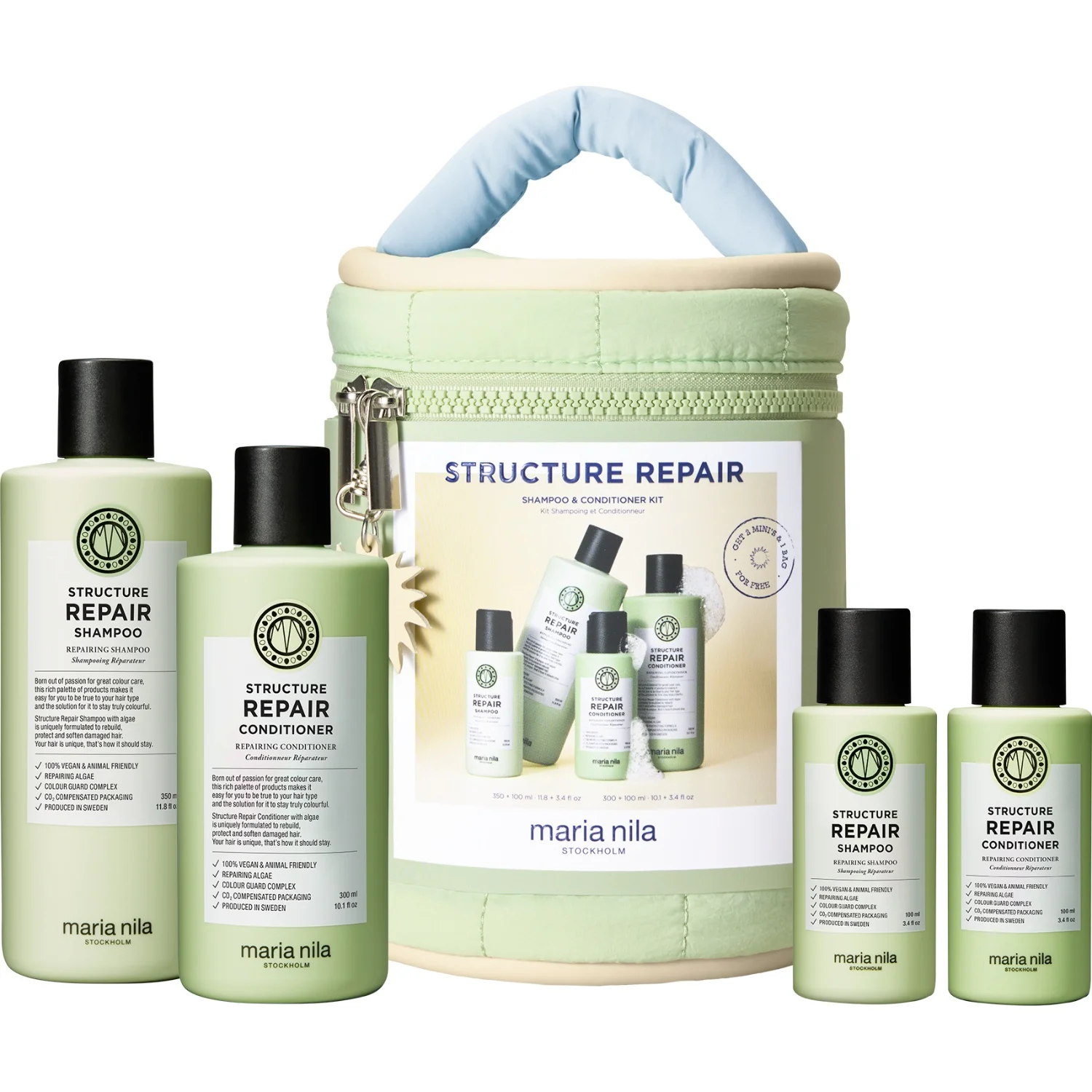 Maria Nila Beauty Bag SS26 Structure Repair 350 + 300 + 100 + 100 ml 850 ml