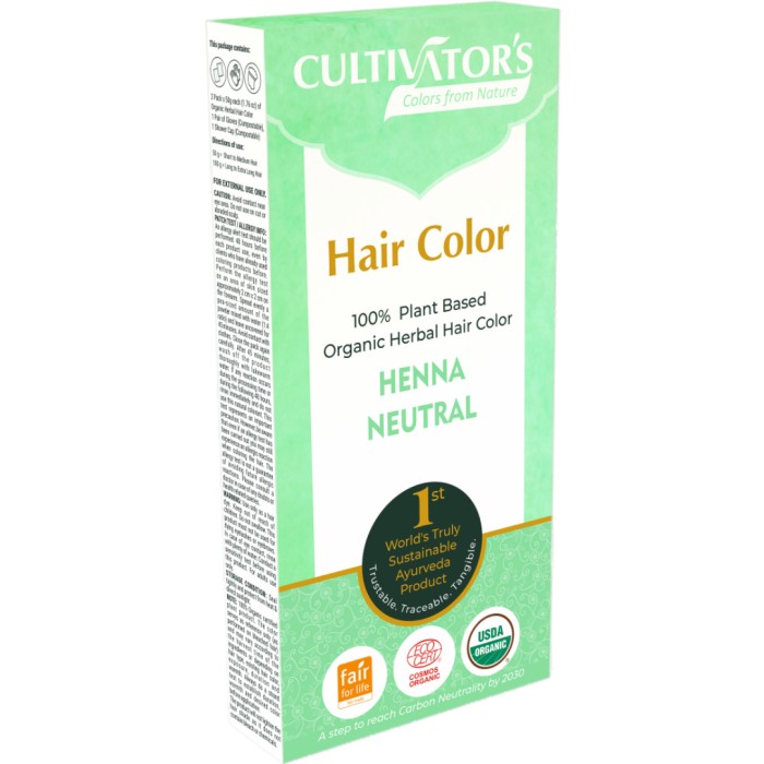 Cultivator´s Hair Color Neutral Henna (Cassia), bild 3