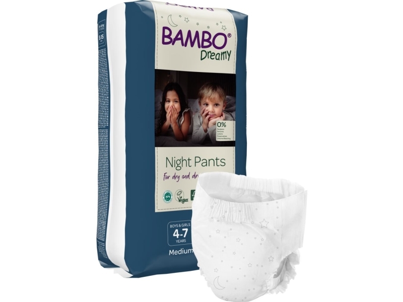 Babyblöja, byxblöja, Bambo Dreamy Night Pants, 15-35 kg - (6 förpackningar x 10 st.)