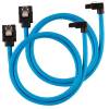 Corsair SATA-kabel Vinklad Blå 60cm 2-pack, bild 4