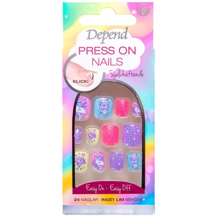 Depend Press on Nails for Children Unicorn
