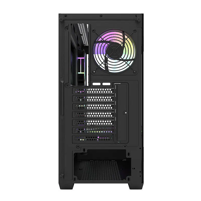 Darkflash DS900 computer case (black) + 7 ARGB fans - Chassi - Miditower - Svart