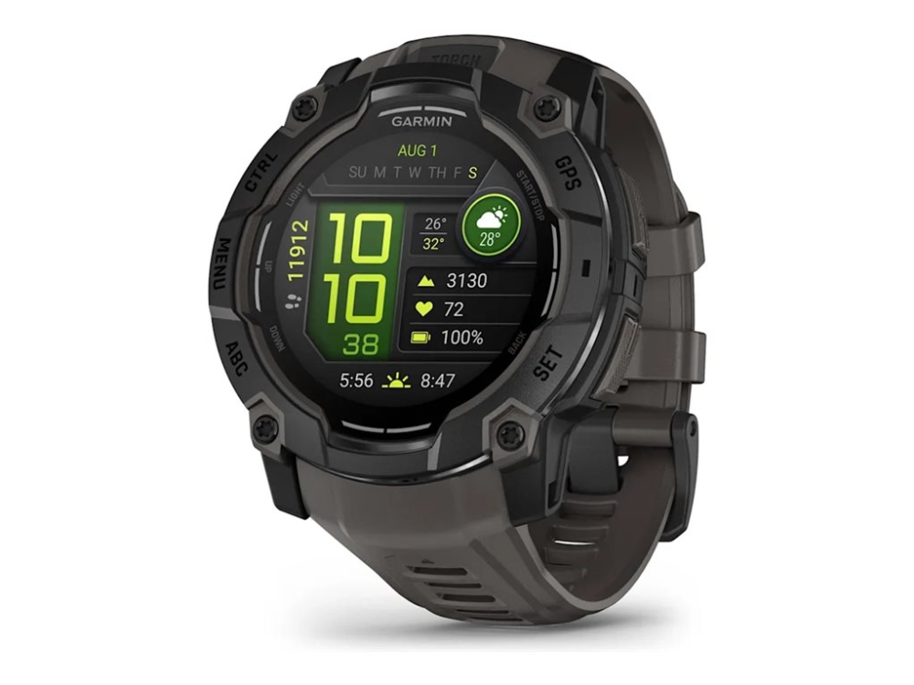 Garmin Instinct 3 50 mm smartwatch, AMOLED, svart/kol