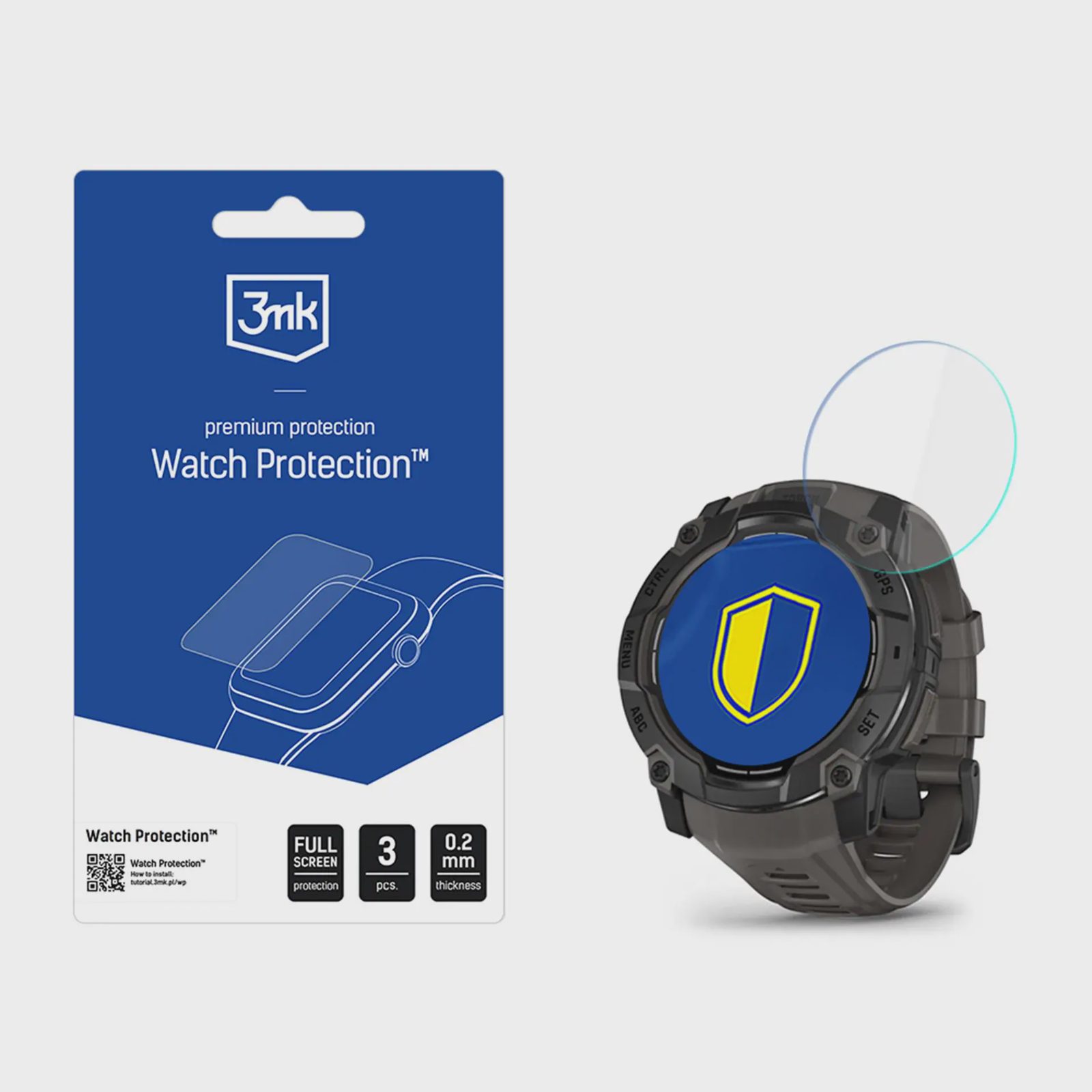 3mk Watch Protection FlexibleGlass skärmskydd till Garmin Instinct 3 50 mm (AMOLED/solcellsdriven)
