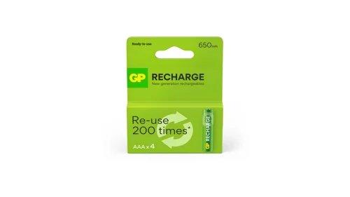 GP Recharge Rechargeable Battery, Size AAA, 650 mAh, 4-pack, bild 4