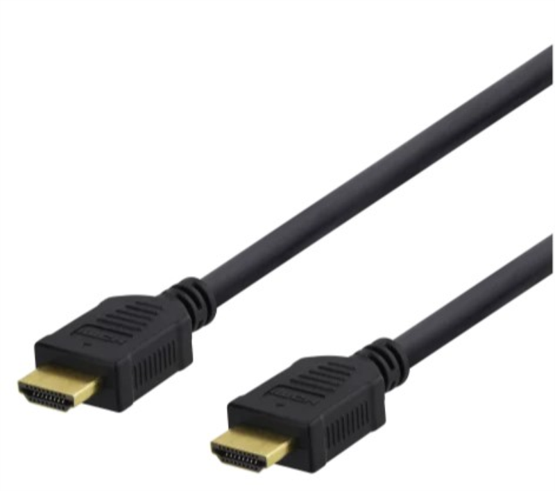 HDMI-kabel Deltaco, Ethernet, 4K@30Hz, 10 meter - Svart