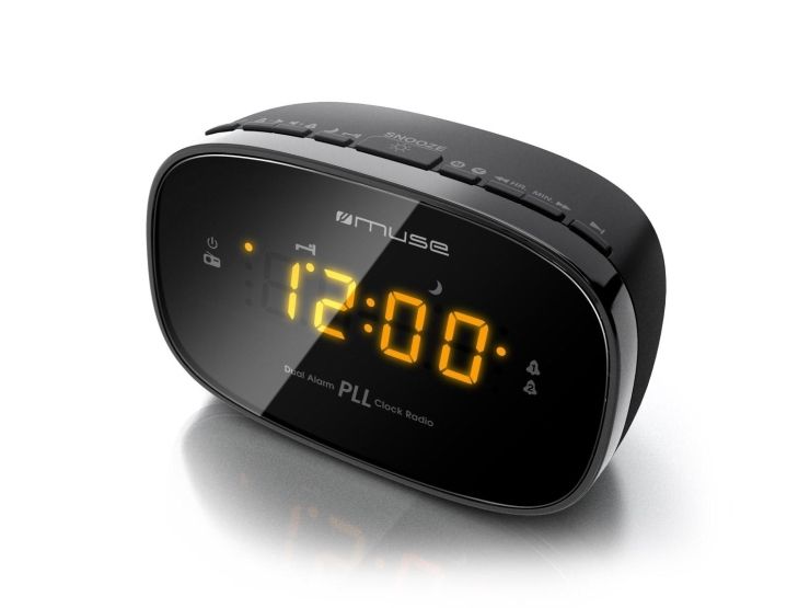 Muse M-150CR, Klockradio, FM, PLL, Automatisk scanning, Automatisk lagring, LED, 1,52 cm (0.6), Radio/summer
