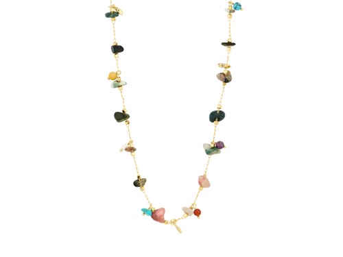 PILGRIM - HERE Necklace - Gold-Plated/Multi - 38 cm + 9 cm Extension, bild 2
