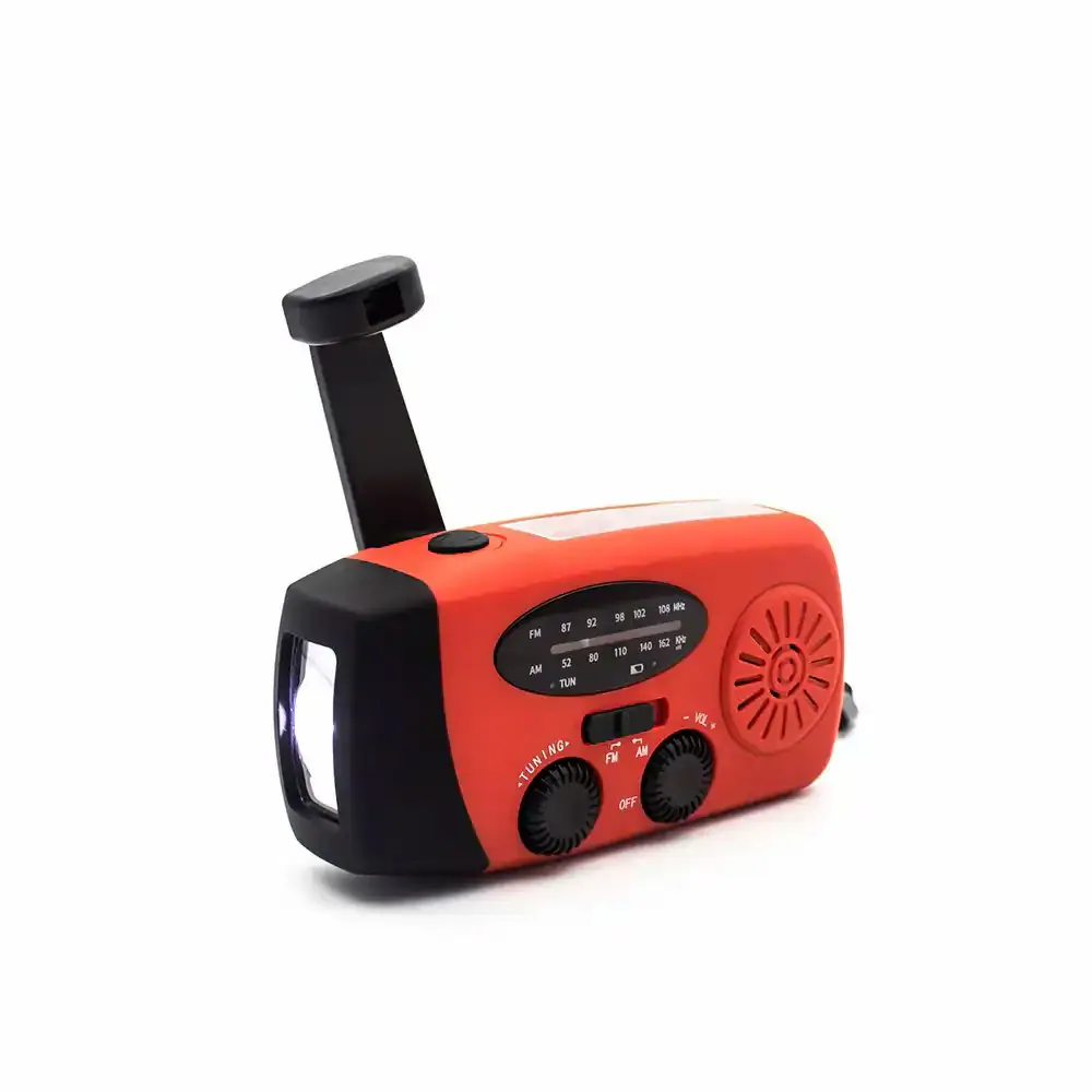 Denver SCR-2005 Vevradio med solcellsladdning, LED-ficklampa och nödladdning för mobil