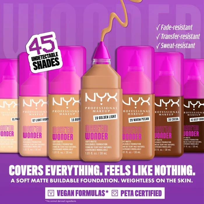NYX PROFESSIONAL MAKEUP Make Em Wonder Foundation 33 Sienna, bild 3
