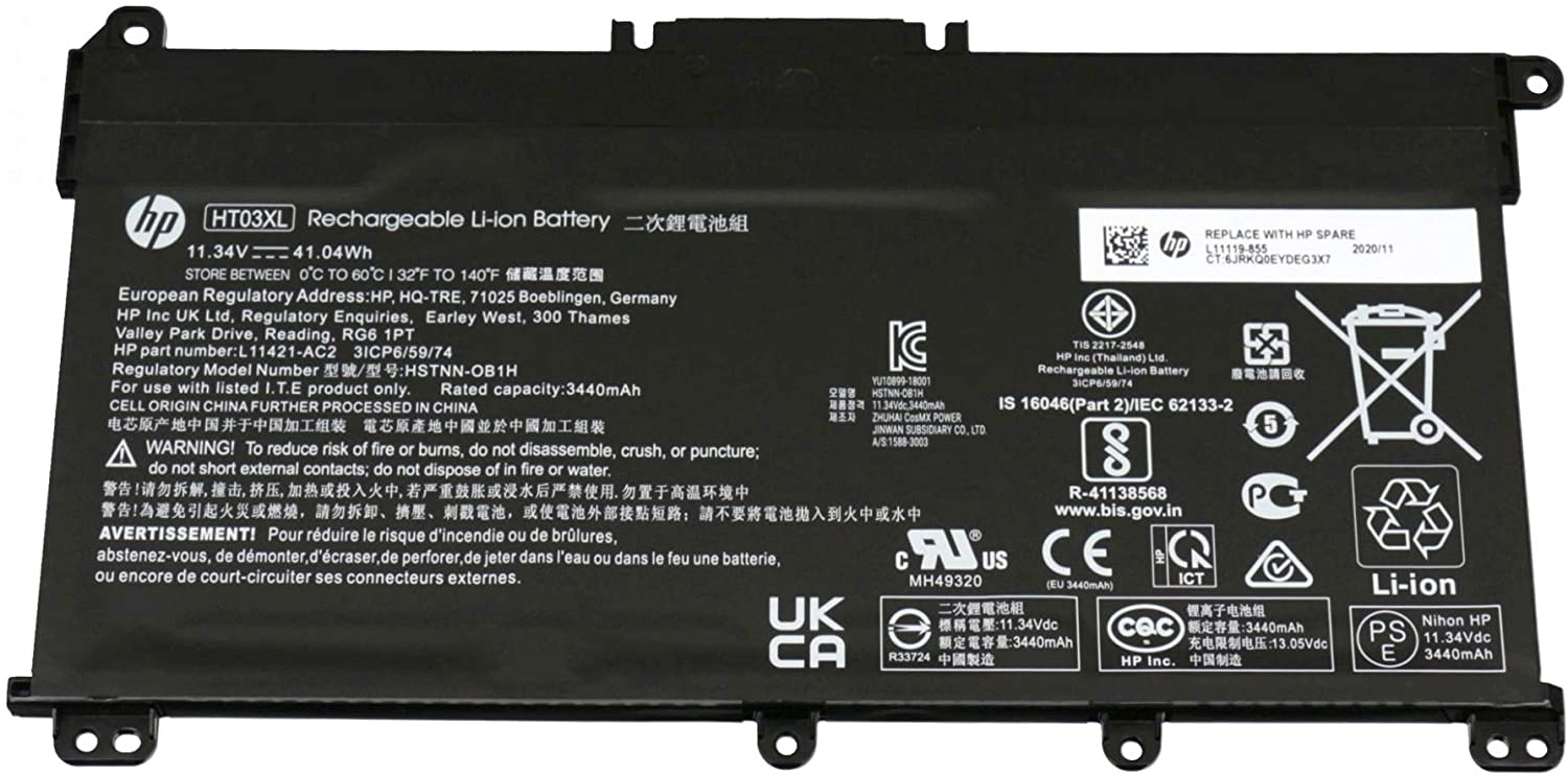 Batteri HP Li-Ion 3-cell 41Wh 3600mAh, bild 4