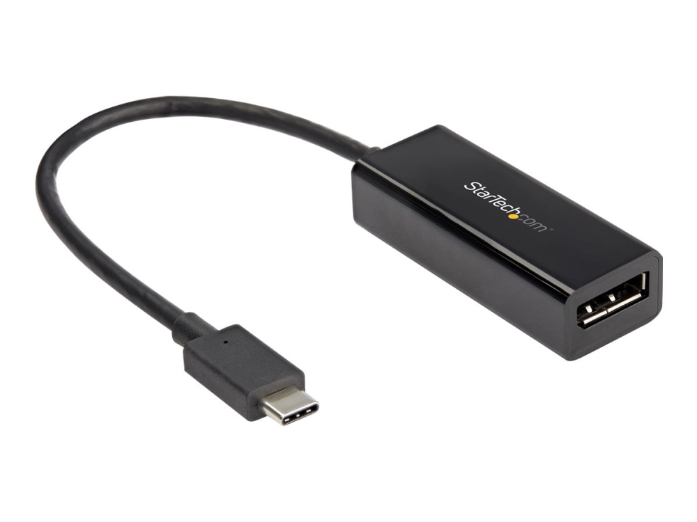 StarTech.com USB C to DisplayPort Adapter, 8K/5K/4K USB Type C to DP 1.4 Alt Mode Video Converter, HBR3/DSC/HDR, 8K 30Hz, Thunderbolt 3 Compatible DisplayPort 1.4 Monitor Display Adapter - 8K USB-C to DP Adapter (CDP2DP14B) - DisplayPort-adapter - USB-C (hane) till DisplayPort (hona) - Thunderbolt 3/DisplayPort 1.4 - stöd för 1080p, 4K120Hz stöd, 8K60 Hz (7680 x 4320) stöd, 5K60Hz stöd - svart