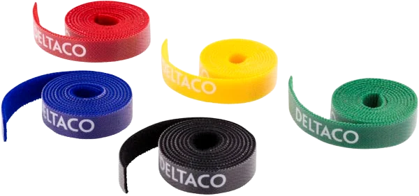 DELTACO Kardborrband 5-P Multifärg