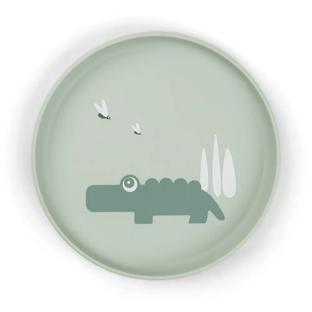 Done by Deer - Foodie plate Croco - Green - Ø20 x H 2 cm