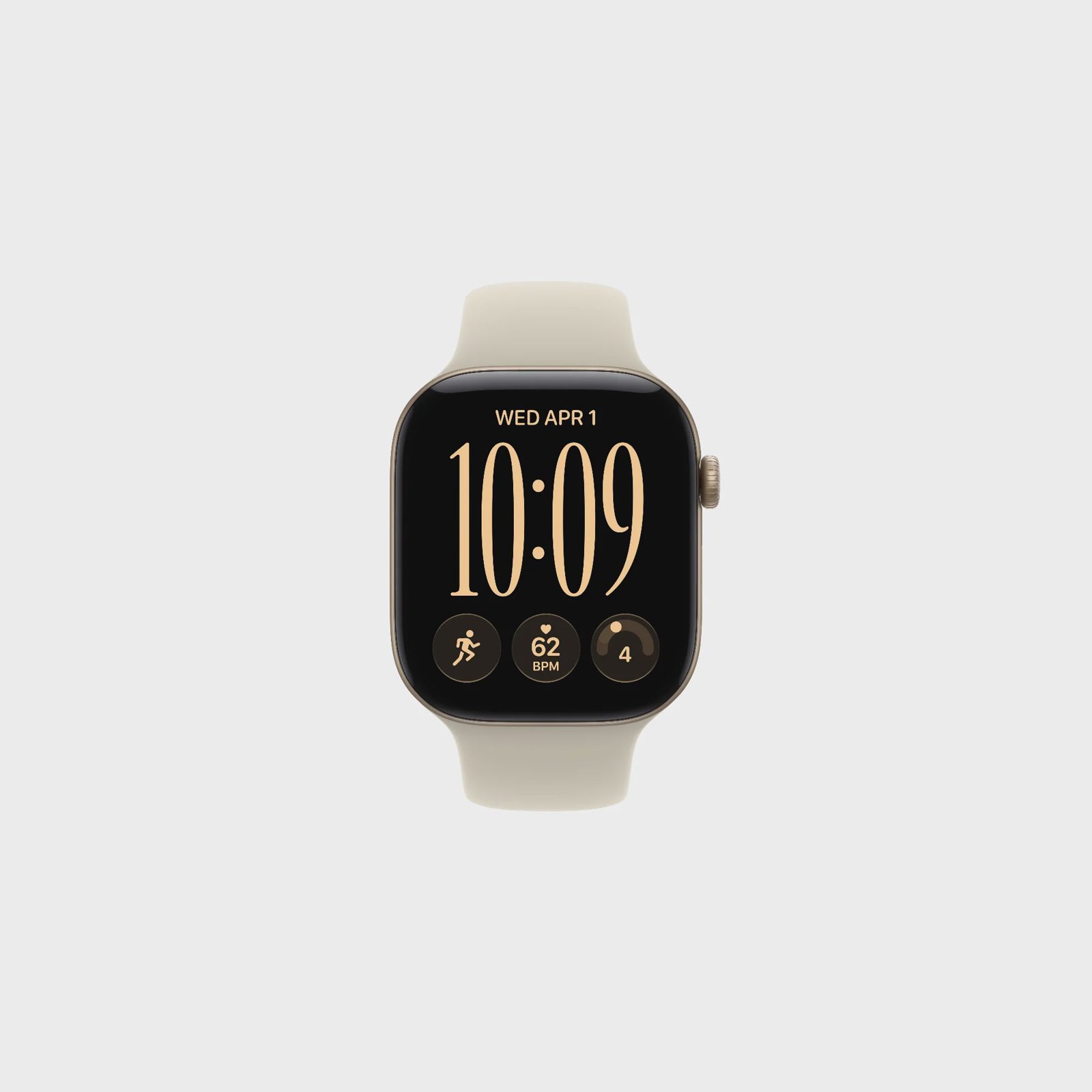 Apple Watch Series 12 GPS + Cellular 46 mm ljust guld aluminium, sand Sportband - M/L