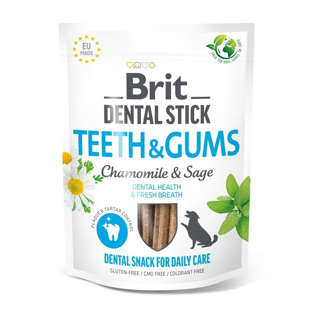 Brit Care Dental Stick Teeth & Gums Chamomile & Sage 7-pack