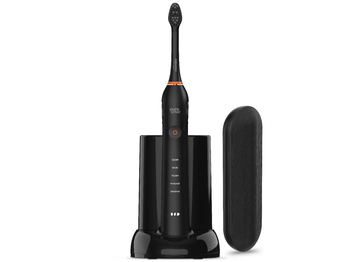 PureSense PSSN400B Sonisk Eltandborste + UV-rengörare + Resefodral