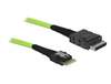 SAS intern kabel Slim SAS (SFF-8654) till OCuLink PCIe (SFF-8611), DeLOCK, 0,5m - Grön